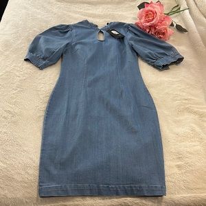 Denim body con dress
